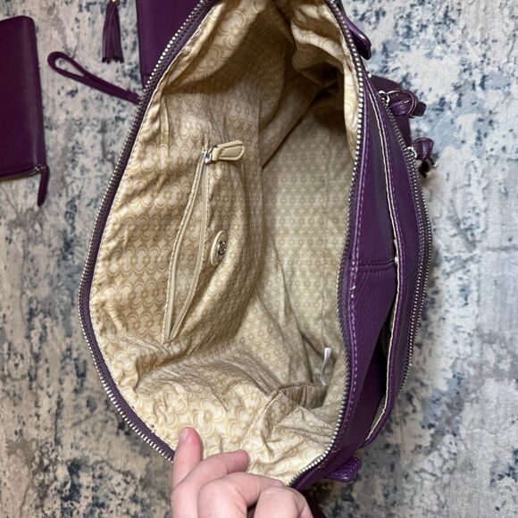 Purple Charming Charlie Purse Wallet Coin Pouch Clutch Set of Three - Picture 3 of 9